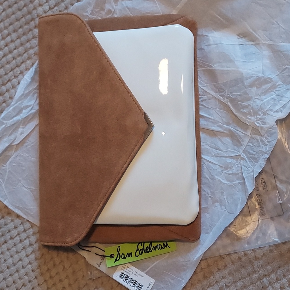 Sam Edelman Suede & Patent Leather Clutch